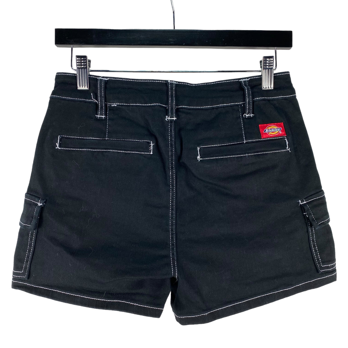 Dickies Womens Black High Cut Stretch Denim Shorts W27