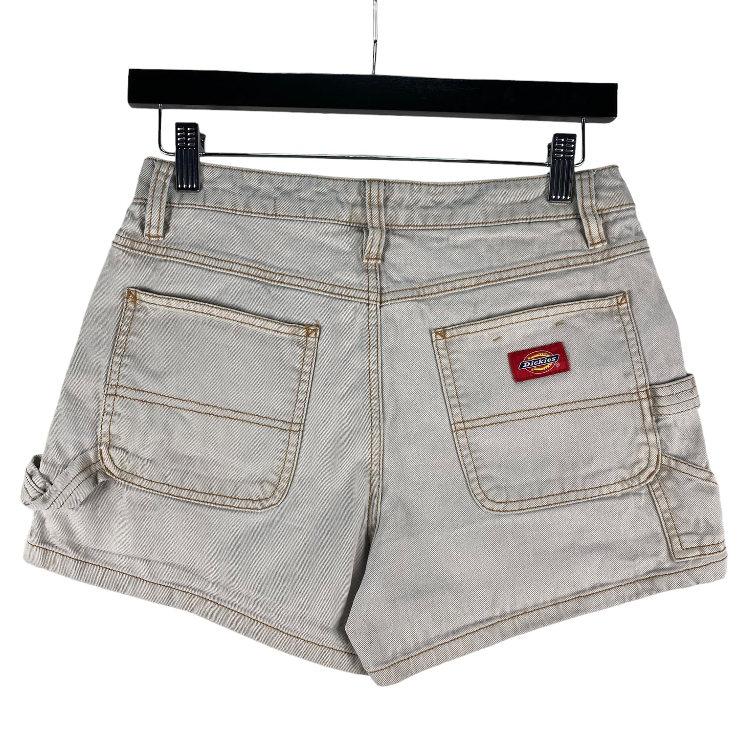 Dickies Womens Light Grey High Cut Carpenter Denim Shorts W26