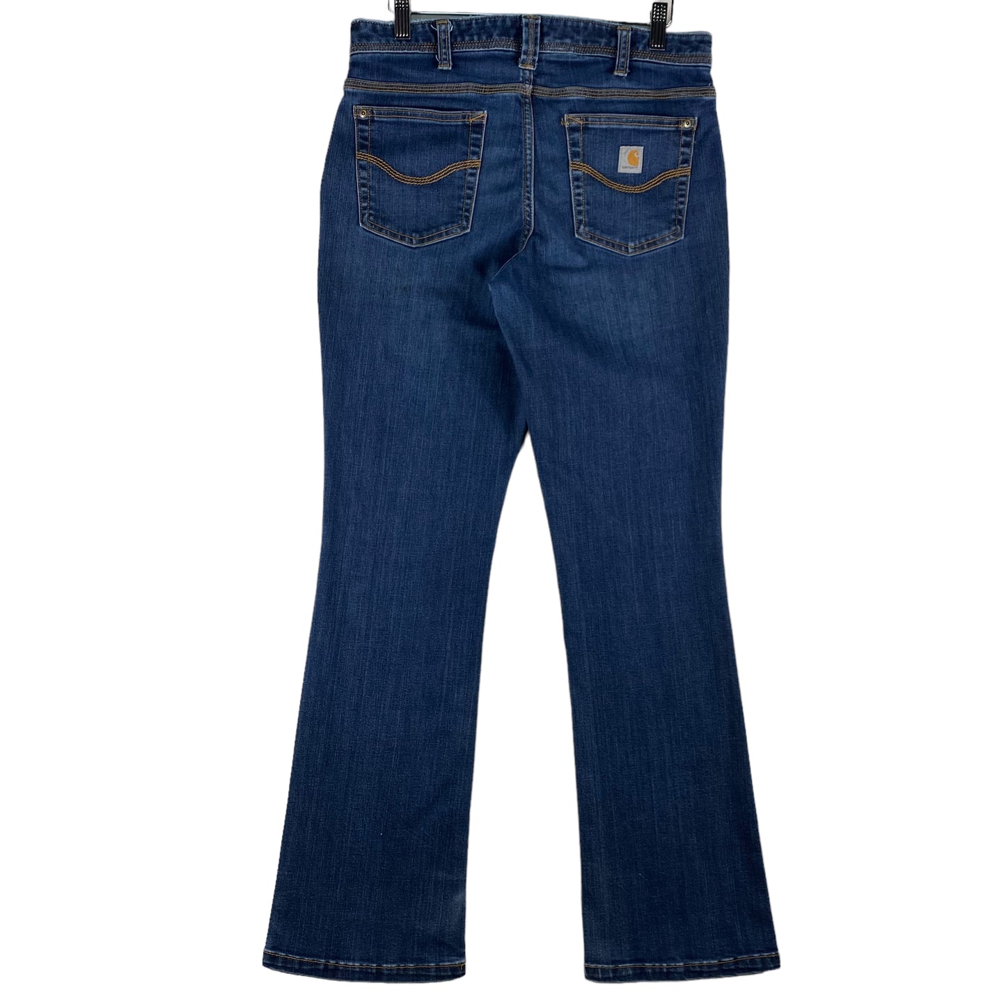 Carhartt Jeans Womens Dark Blue Stretch Bootcut Denim Bottoms W30