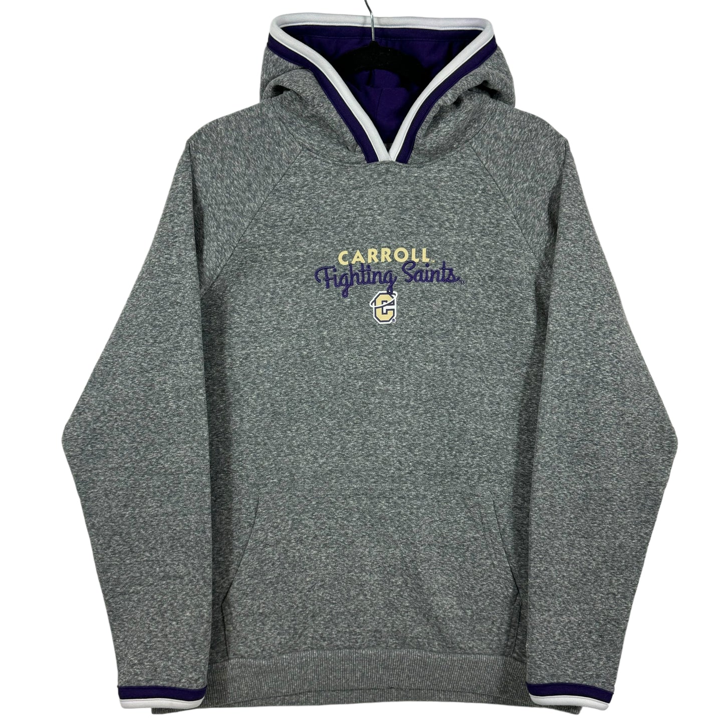 Champion Grey & Purple Carroll Fighting Saints Cotton Hoodie Size XL