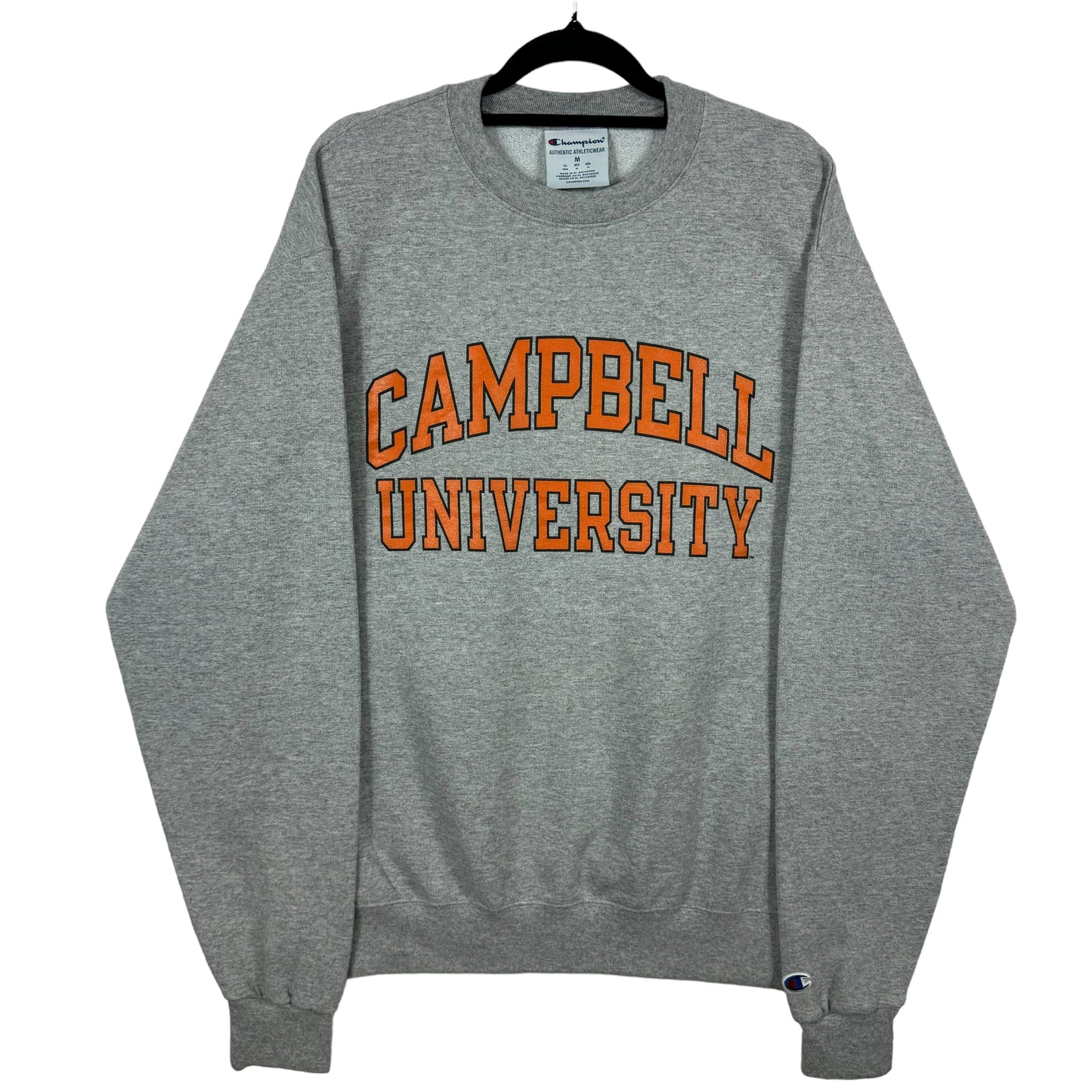 Champion Grey Campbell University Cotton Crewneck Sweater Size M