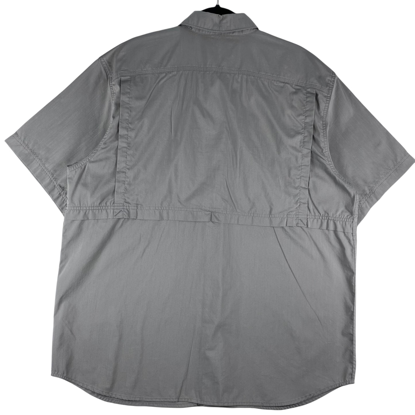 Carhartt Force Grey Cotton Polyester Blend Short Sleeve Button Shirt Size XL