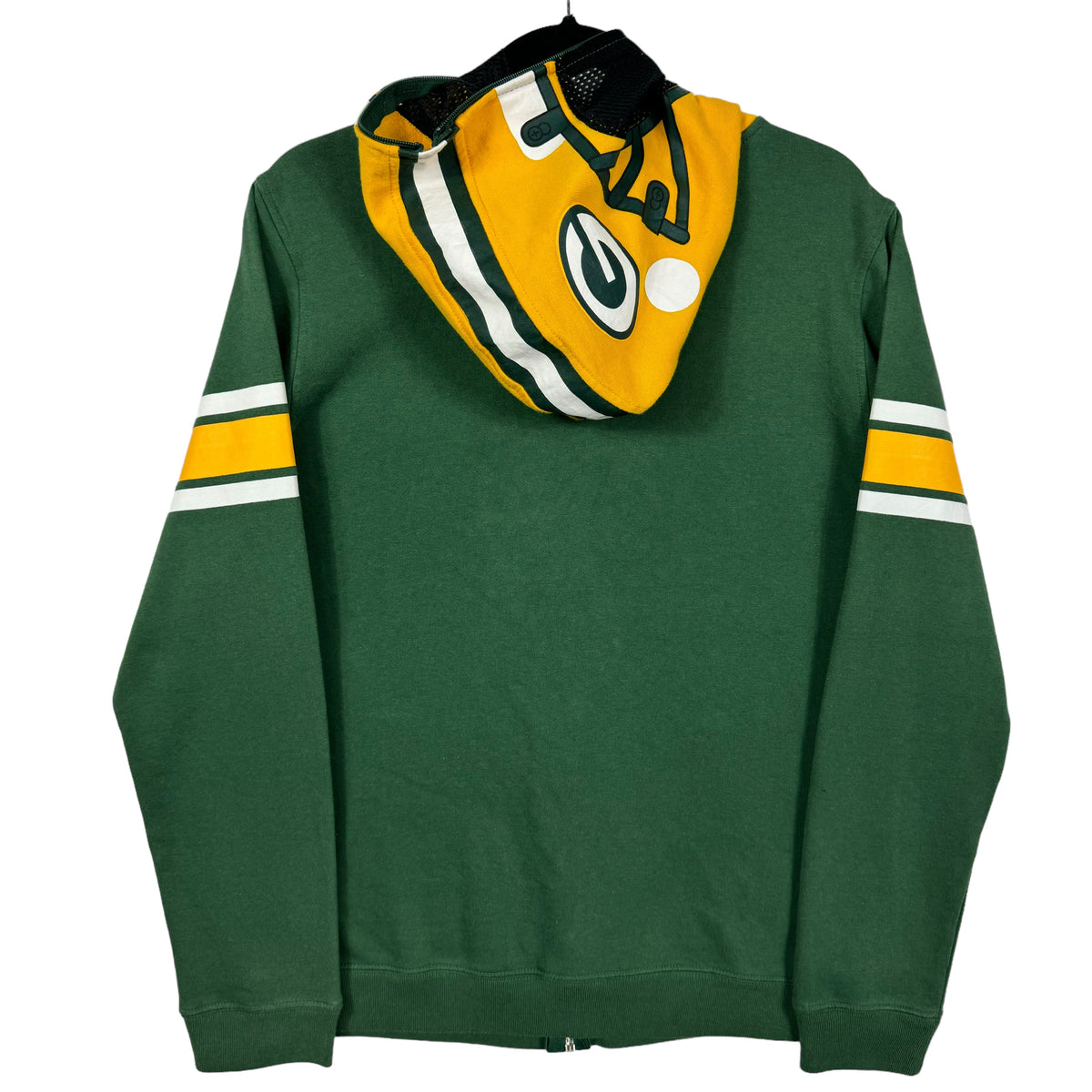 NFL Team Apparel Green Bay Packers Hoodie Will Full Zip Masked Hood Size XS