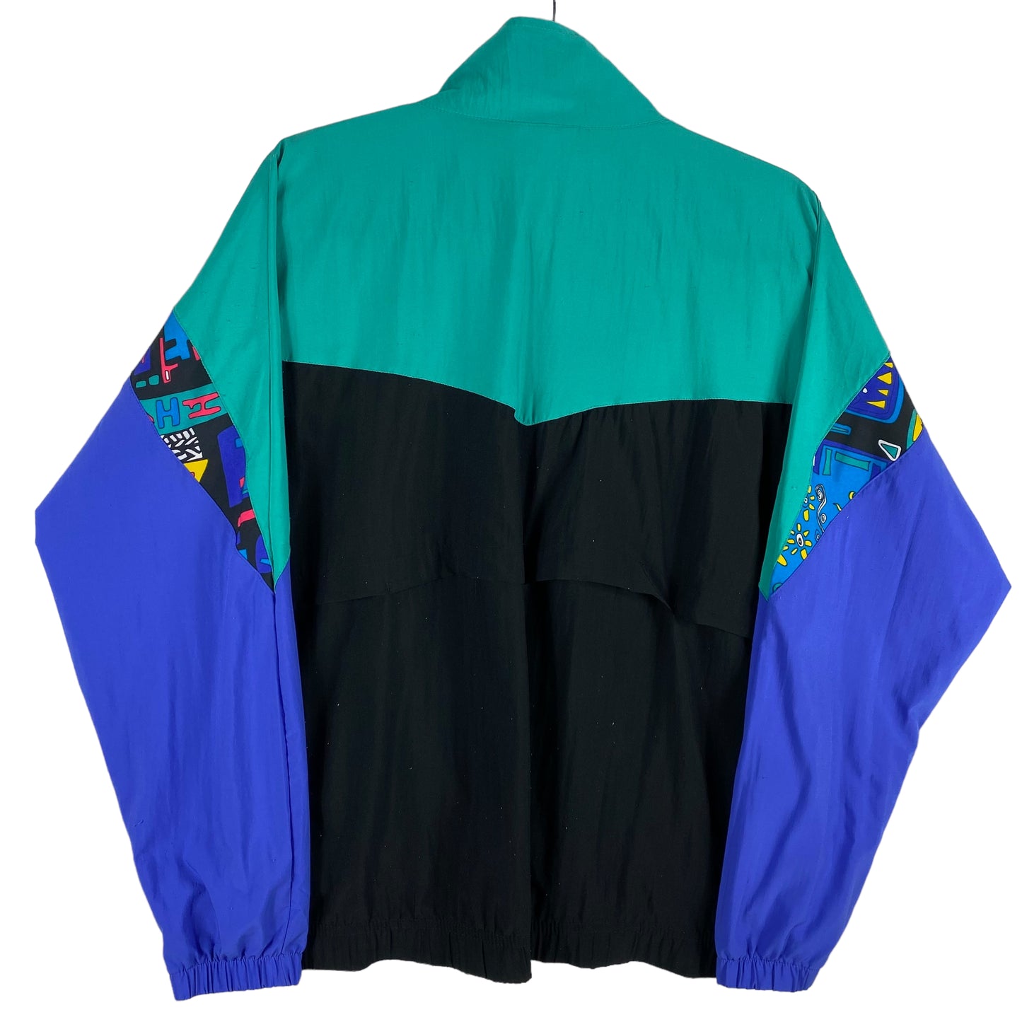 Vintage Reebok 90's Aqua Green & Blue Light USA Made Jacket Size S