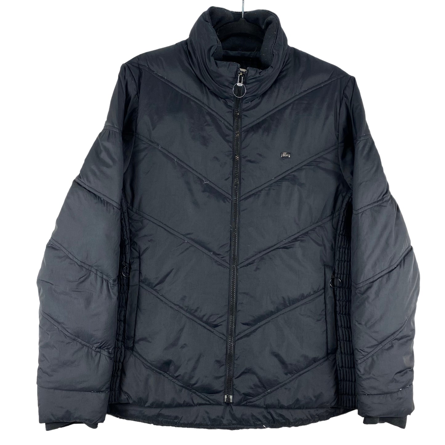 Lacoste Womens Black Padded Windbreaker Jacket Size S