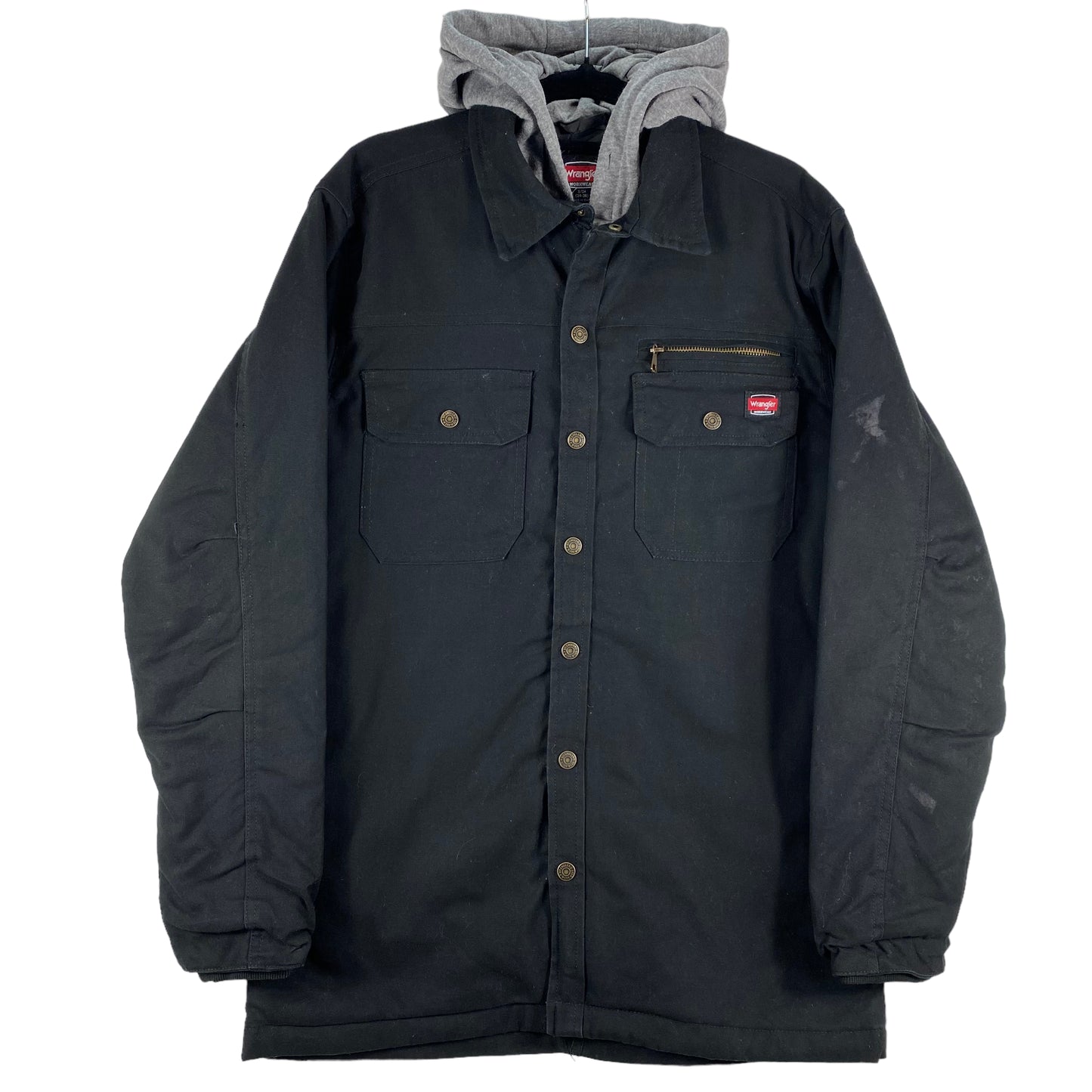Wrangler Black Double Layer Heavy Denim Jacket Size S