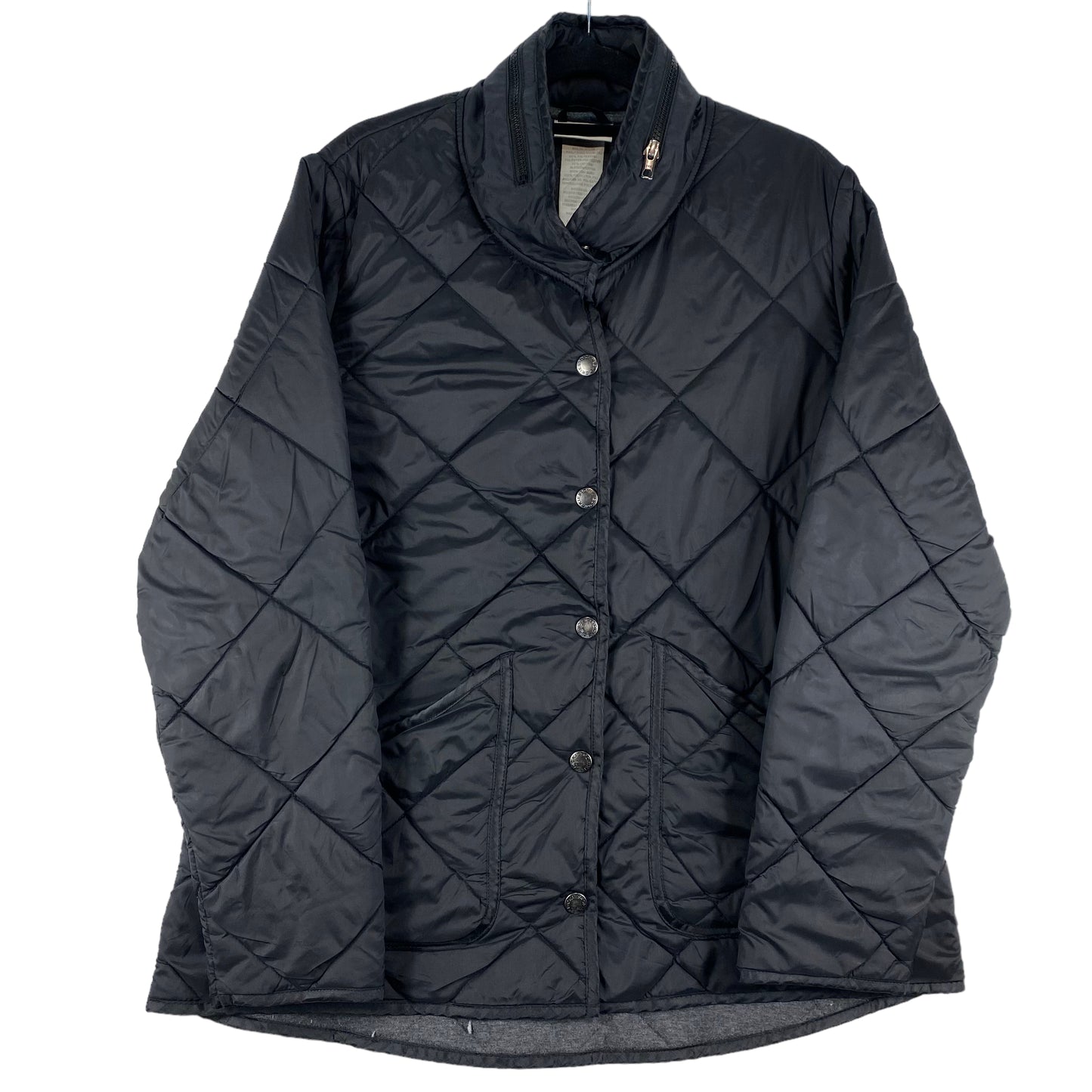 Dickies Womens Black Nylon Padded Jacket With Packable Hood Size L