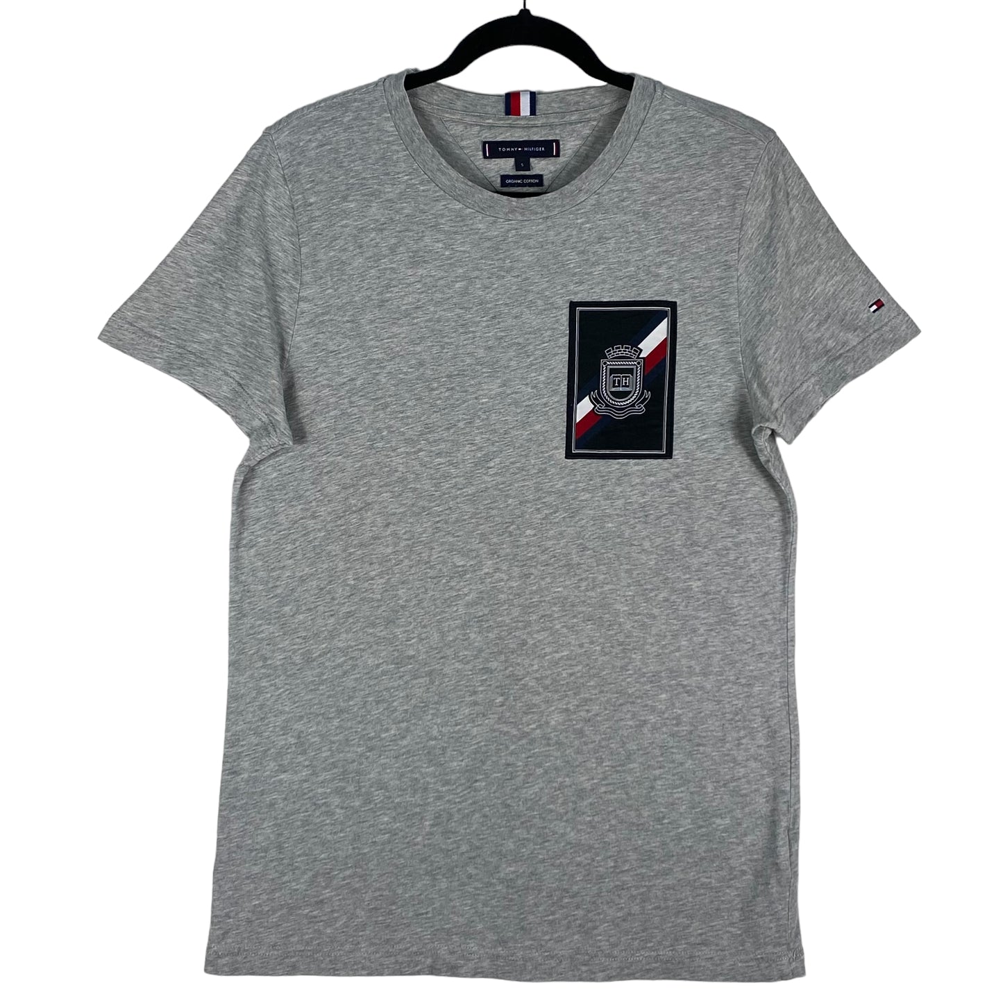 Tommy Hilfiger Grey Organic Cotton Tee Shirt Size S