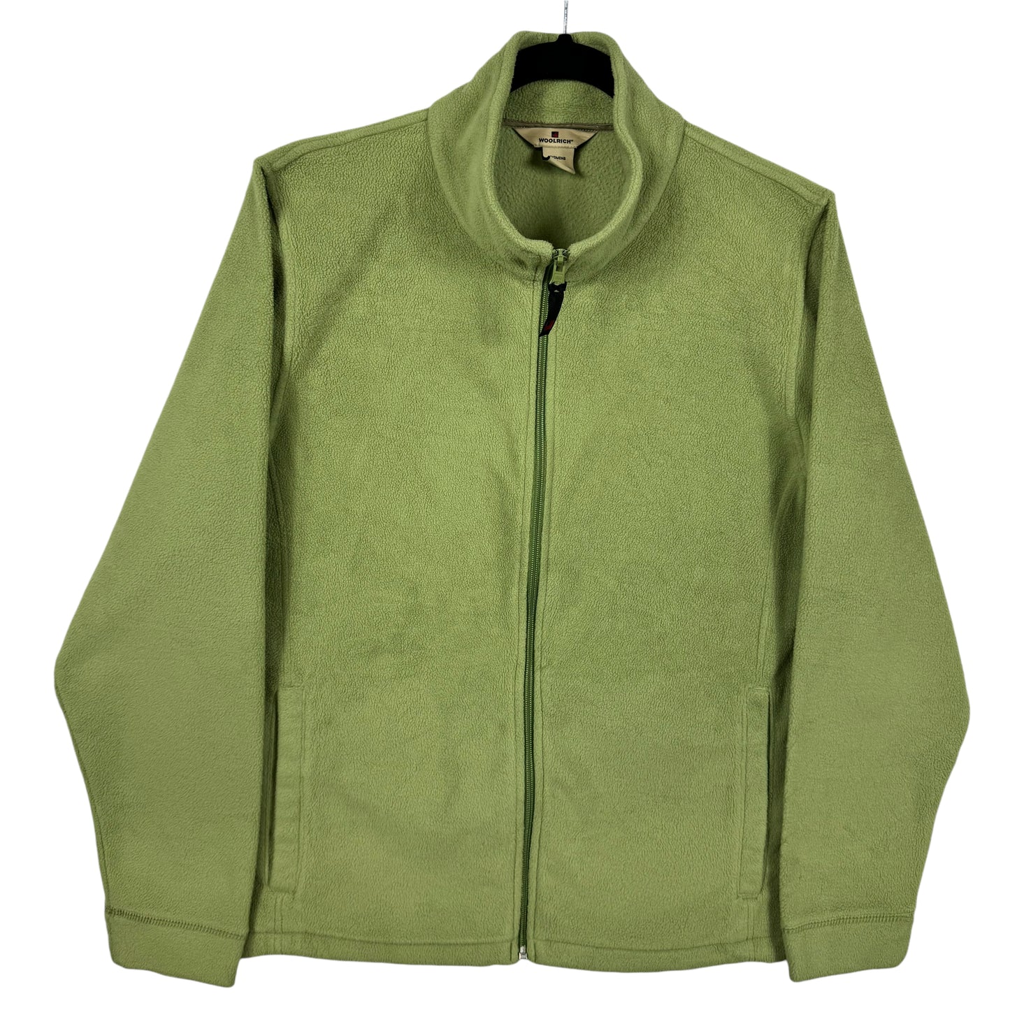 Woolrich Womens Green Fleece Zip Jumper Size L