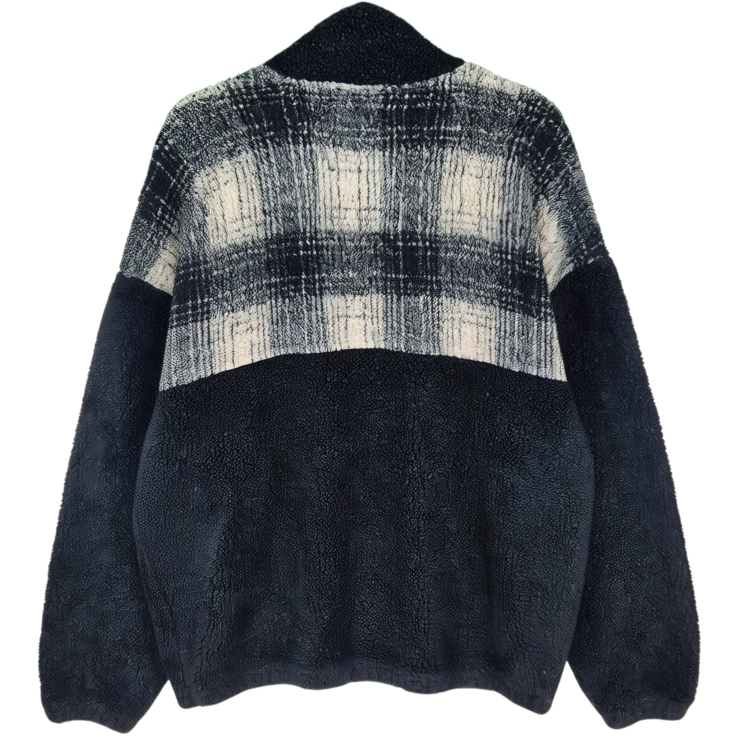 Vintage Gerry 80's Black & Grey USA Made Quarter Zip Fleece Jumper Size L