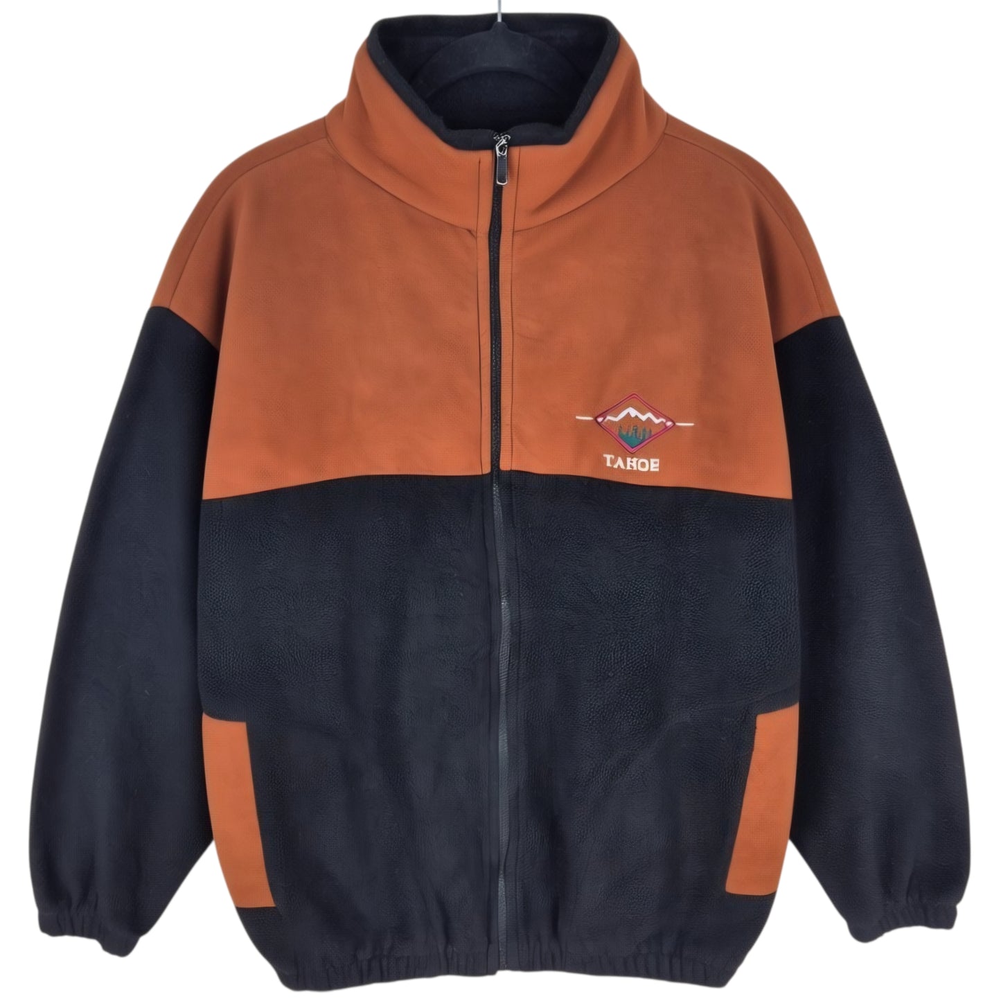 Vintage Tahoe Activewear 80's Back & Brown USA Full Zip Fleece Jumper Size M