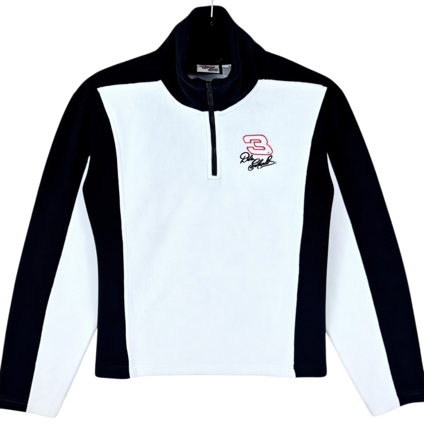 Vintage Dale Earnhardt Womens Black & White NASCAR Fleece Zip Jumper Size M