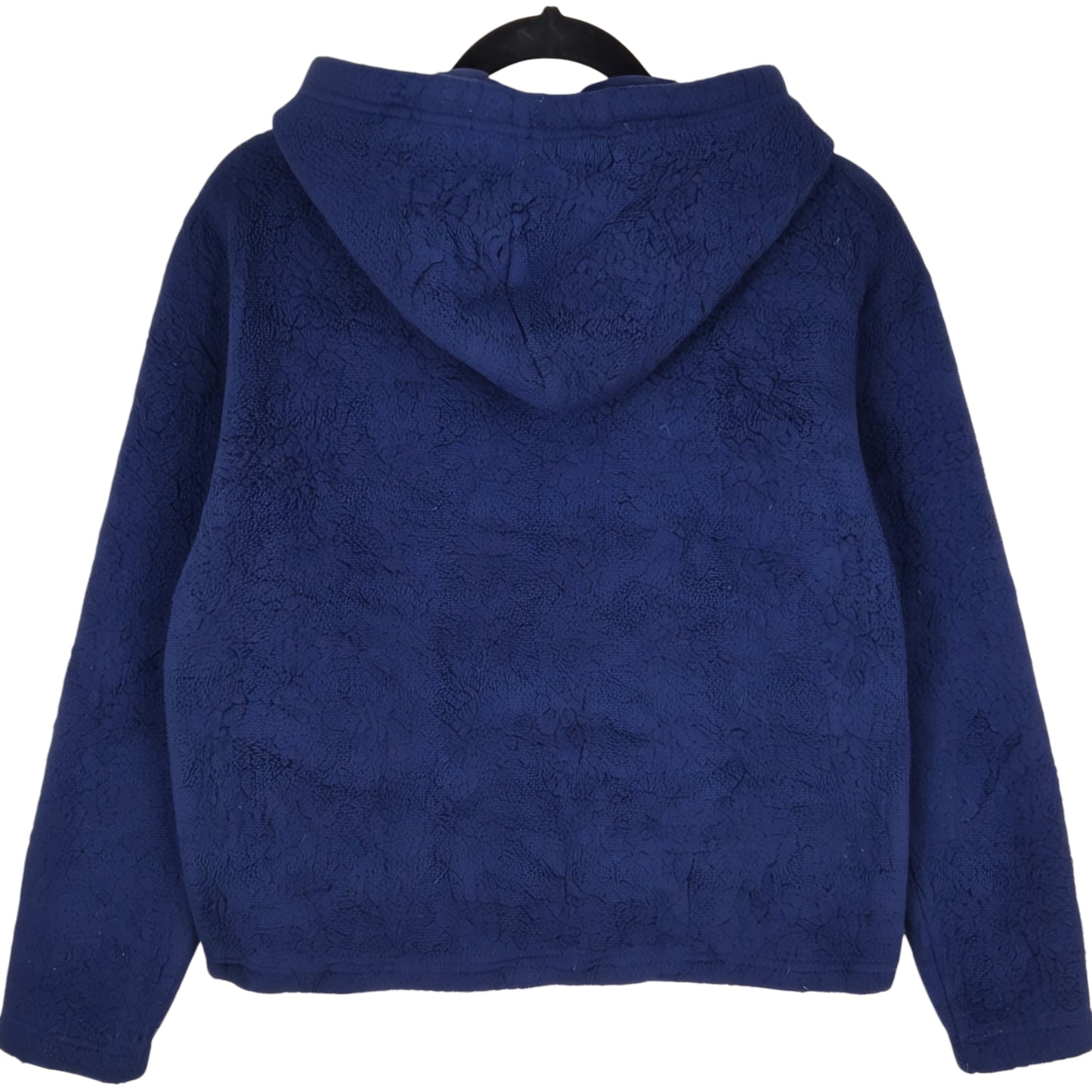 FILA Dark Blue Embroidered Fleece Hoodie Size S