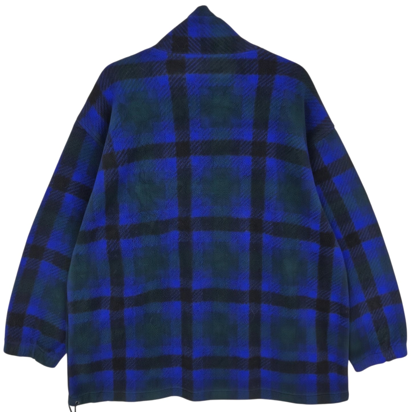 Vintage Eddie Bauer 90's Womens Green & Blue Oversized Fleece Jumper Size XL