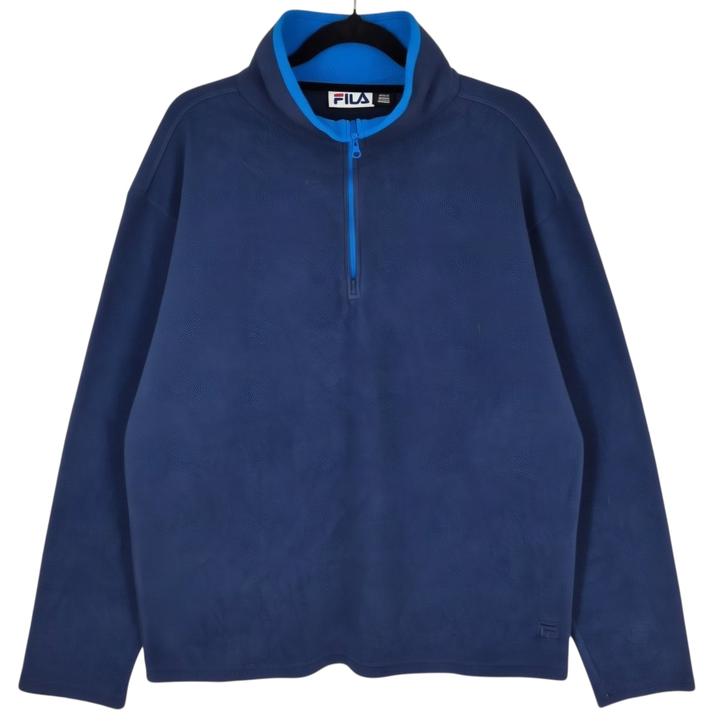 FILA Dark Blue Quarter Zip Fleece Jumper Size L