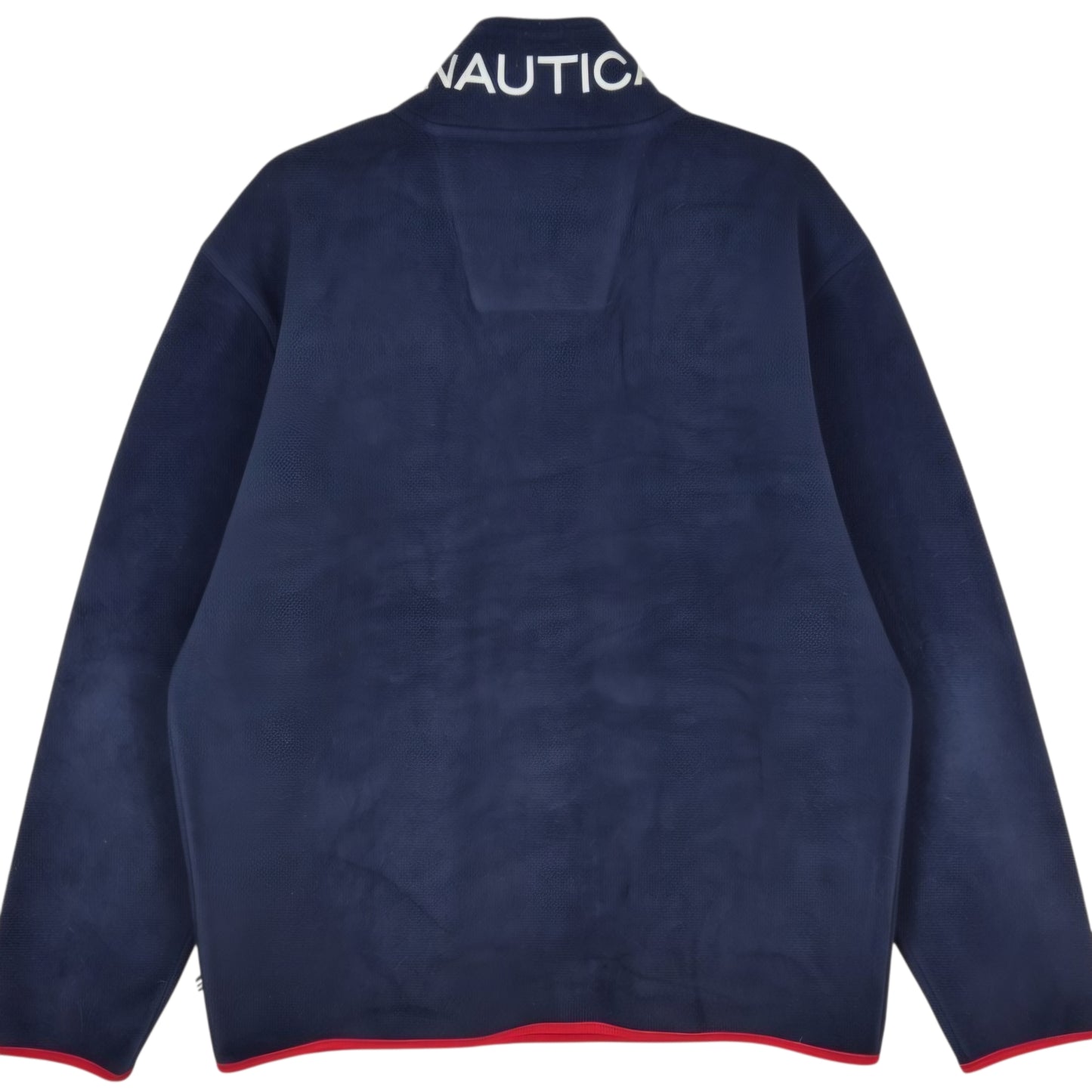 Nautica Dark Blue Quarter Zip Fleece Jumper Size L