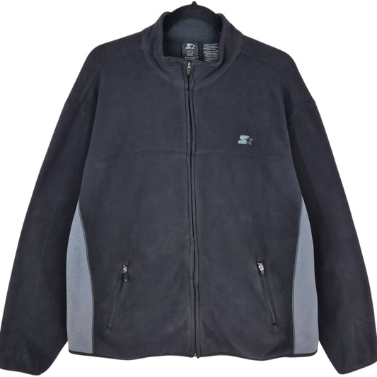 Vintage Starter 90's Black Full Zip Fleece Jumper Size L