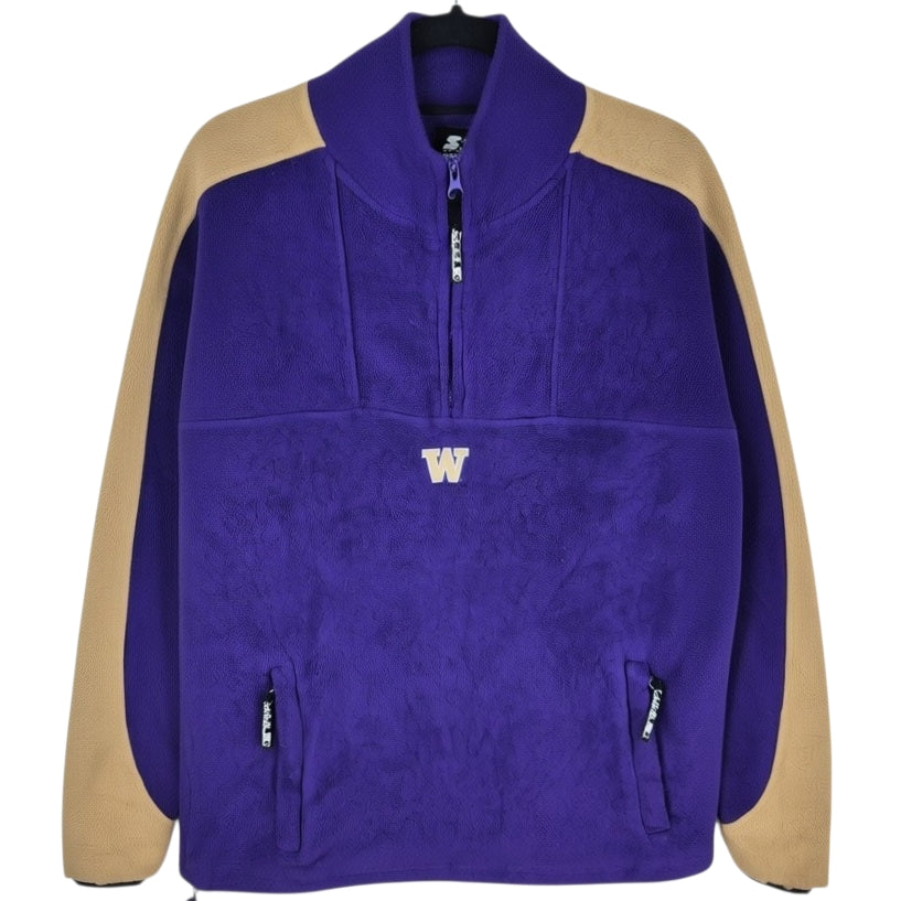 Vintage Starter Washington Huskies 90's Purple & Gold Fleece Jumper Size M