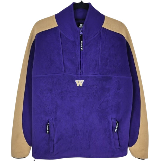 Vintage Starter Washington Huskies 90's Purple & Gold Fleece Jumper Size M