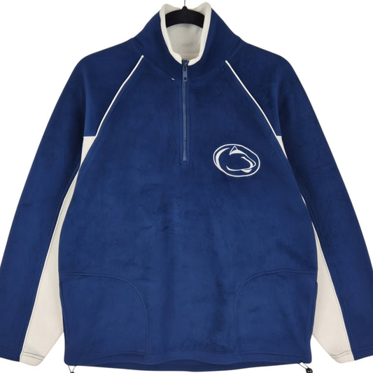 Vintage Russell Athletic Penn State Lions 90's Blue Quarter Zip Fleece Jumper Size M