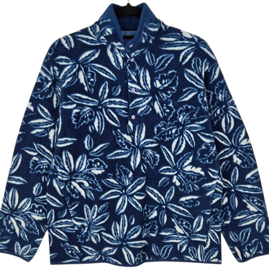 Vintage Patagonia 90's Dark Blue Fleece Jumper Size L