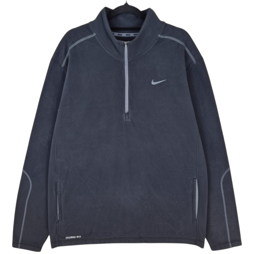 Nike Black Therma Fit Quarter Zip Fleece Jumper Size XL