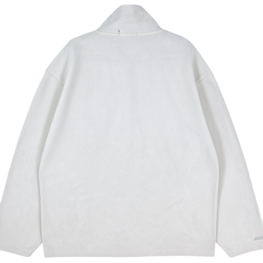 Nautica Cream White Quarter Zip Fleece Jumper Size XL