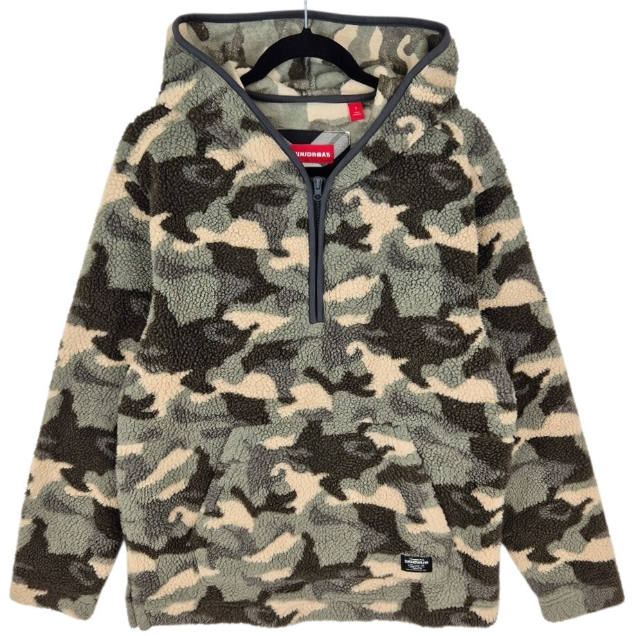 Unionbay Camo Quarter Zip Fleece Hoodie Size S