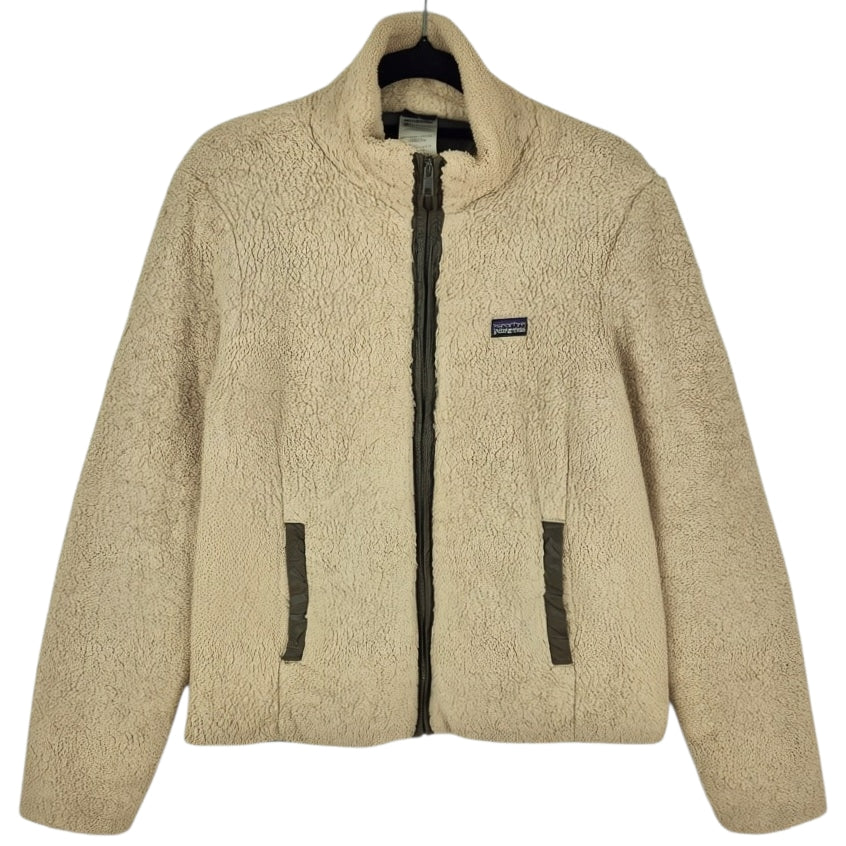 Vintage Patagonia 90's Womens Light Brown Full Zip Fleece Jumper Size M