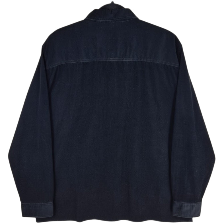 DKNY Jeans Black Long Sleeve Corduroy Button Shirt Size XL