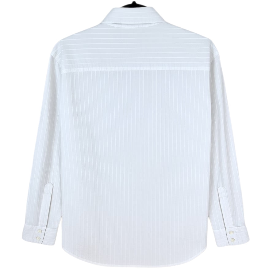 Armani Exchange White Slim Textured Dress Shirt Size S