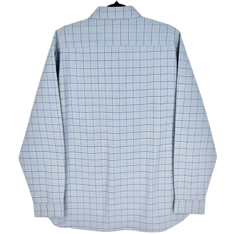 Michael Kors Grey Checkered Slim Fit Dress Shirt Size XL