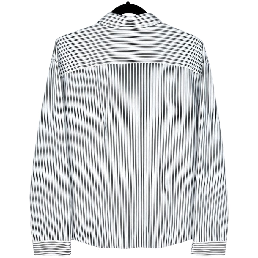 Armani Exchange White & Silver Striped Dress Shirt Size 2XL