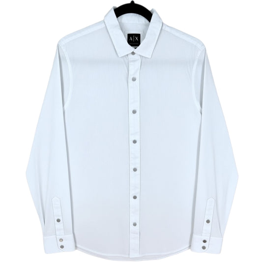Armani Exchange White Slim Stretch Dress Shirt Size S
