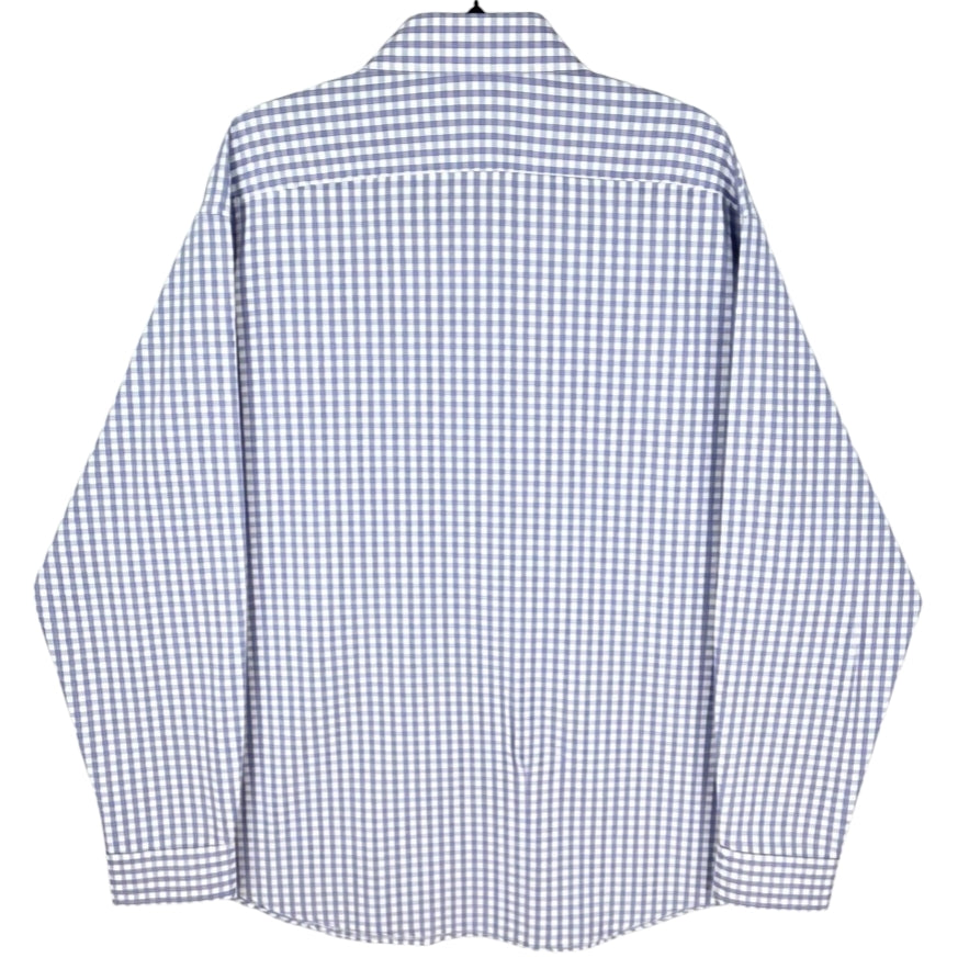 Michael Kors Purple Checkered Slim Fit Non Iron Dress Shirt Size 2XL
