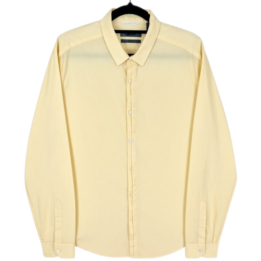 DKNY Yellow Slim Fit Dress Shirt Size M