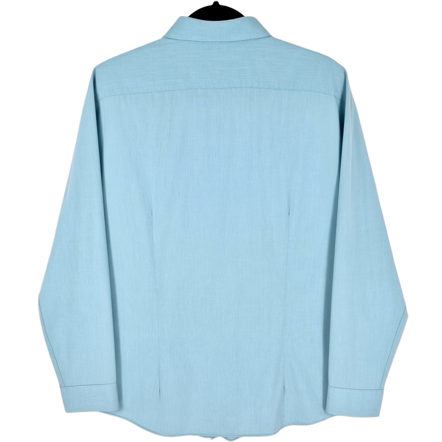 DKNY Aqua Blue Slim Fit Stretch Dress Shirt Size XL
