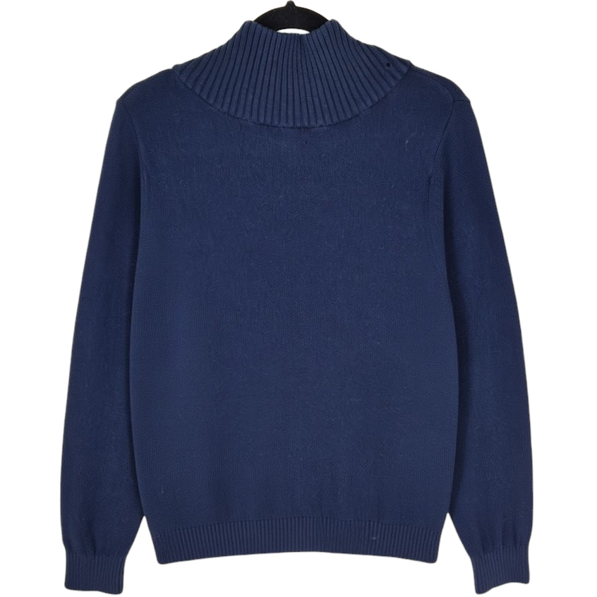 Tommy Hilfiger Womens Dark Blue Button Knit Sweater Size XL