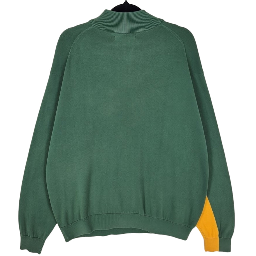 Green Bay Packers Quarter Zip Knit Sweater Size XL
