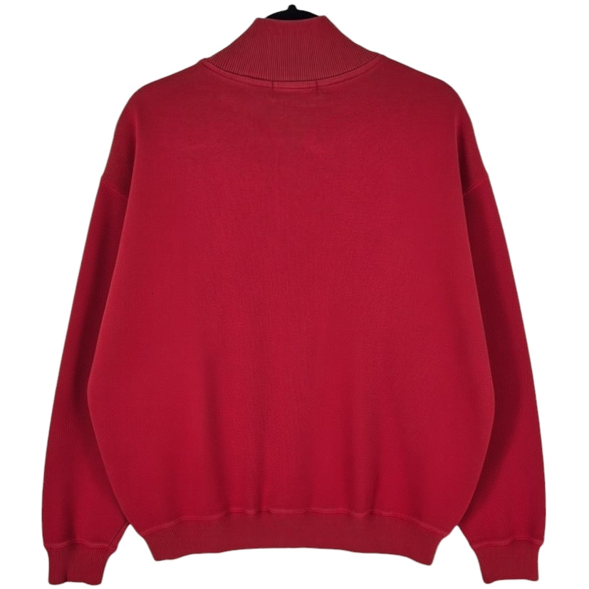 Vintage Ohio State Buckeyes Red Quarter Button Knit Sweater Size L