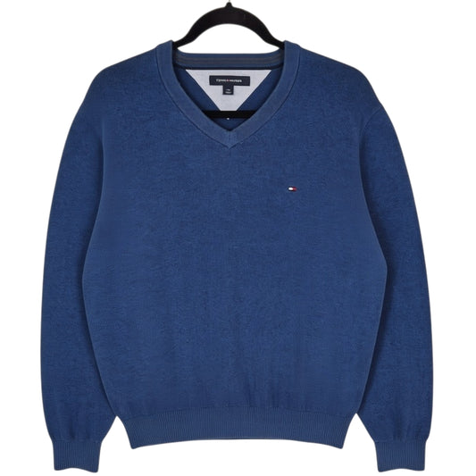 Tommy Hilfiger Blue V Neck Knit Sweater Size L