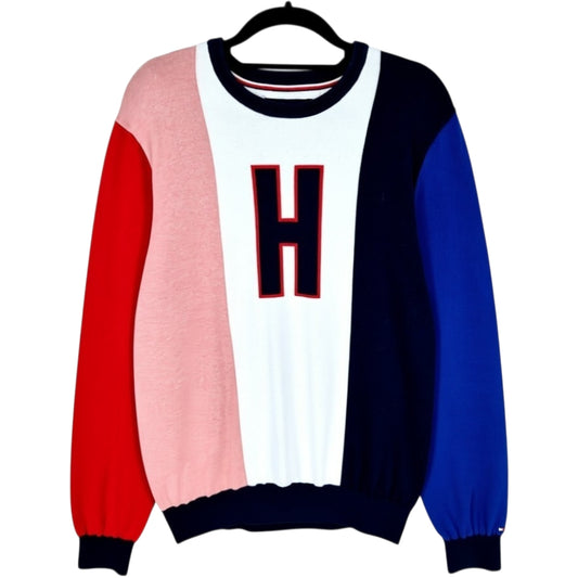 Tommy Hilfiger Red White & Blue Crewneck Knit Sweater Size M