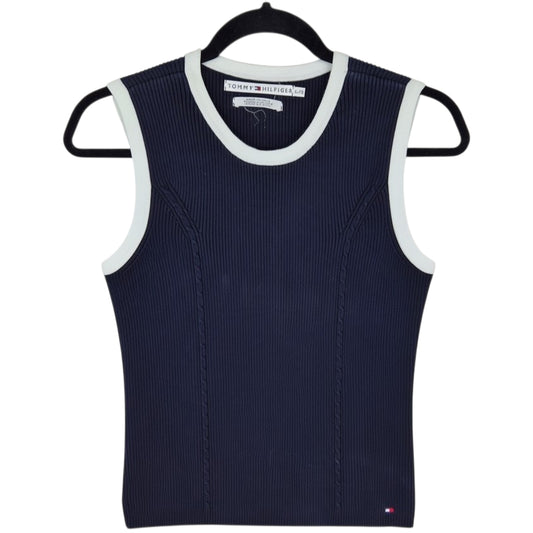 Vintage Tommy Hilfiger 90's Womens Dark Blue Knit Singlet Size L
