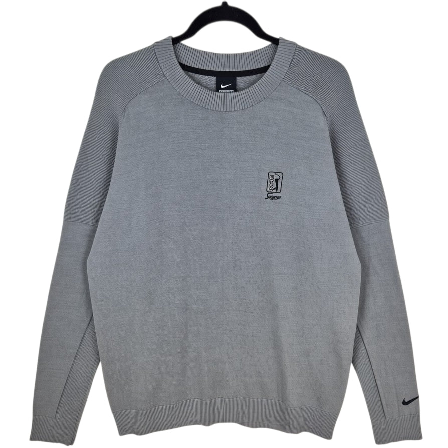 Nike Golf TPC Sawgrass Grey Acrylic Crewneck Knit Sweater Size XL