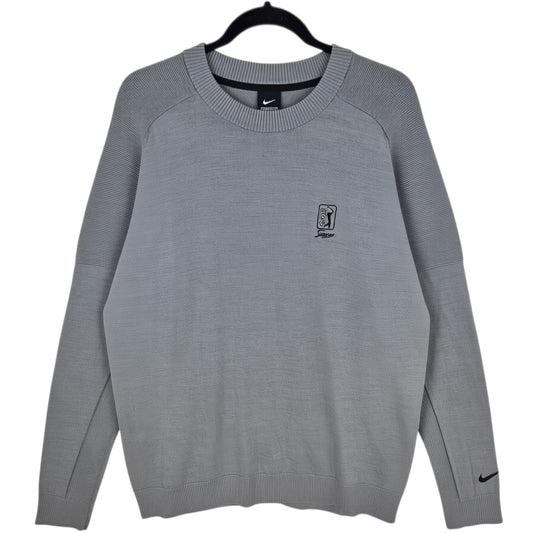 Nike Golf TPC Sawgrass Grey Acrylic Crewneck Knit Sweater Size XL