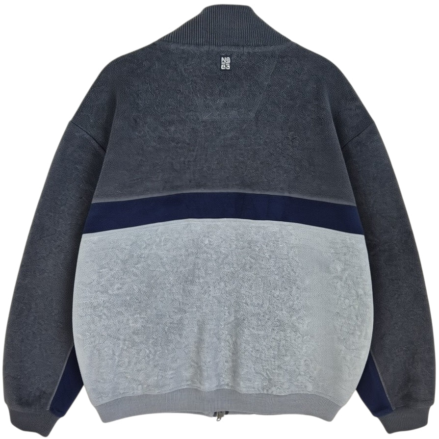 Nautica Grey Fleece Bomber Jacket Size L