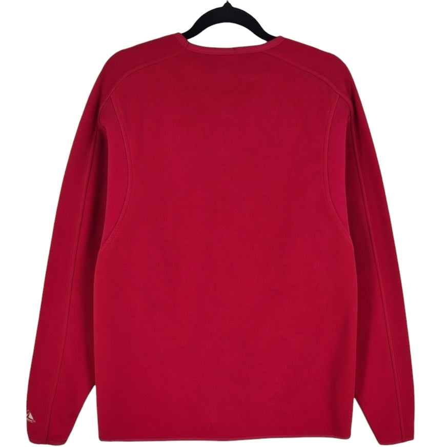 Vintage Majestic Baseball 90's Red Fleece Crewneck Sweatshirt Size M