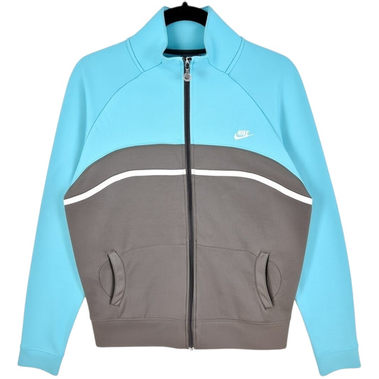 Vintage Nike 2000's Womens Light Blue & Grey Track Jacket Size L