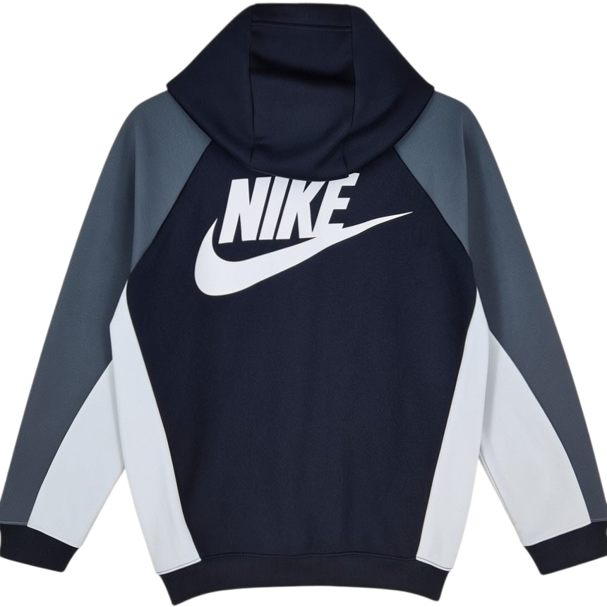 Nike Black White & Grey Hooded Track Jacket Size XS