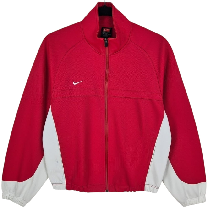 Vintage Nike Team 2000's Red & White Heavy Track Jacket Size M